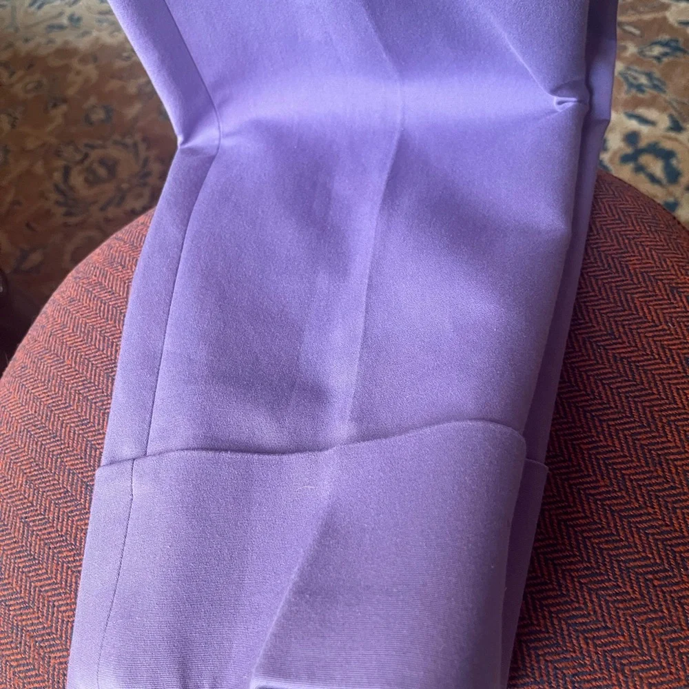 Akris Maxima Silk Blend Cuffed Crop Pant Size 12 - Picture 8 of 8